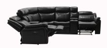 JUPITER BLACK LEATHER SECTIONAL