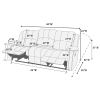 Comfortable Motion Sofa 1pc Couch Living Room Furniture Chocolate Padded Suede Plush Cushion Metal Reclining