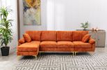 COOLMORE U-shape sectional sofa with Ottoman , Reversible Sofa Couch for Living Room,Spacious Furniture