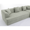 [VIDEO PROVIDED][ New And Upgraded Extended Edition]Modular sofa , modern minimalist style sofa, upholstered , free combination, round fiber fabric