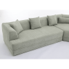 [VIDEO PROVIDED][ New And Upgraded Extended Edition]Modular sofa , modern minimalist style sofa, upholstered , free combination, round fiber fabric