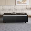 Modern Smart Coffee Table with Built-in Fridge, Bluetooth Speaker, Wireless Charging Module, Touch Control Panel, Power Socket, USB Interface