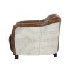 Brancaster Retro Brown Grain Leather & Aluminum Chair
