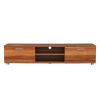 Walnut TV Stand for 70 Inch TV Stands, Media Console Entertainment Center Television Table