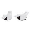 Bloomy 35.5" High-Back Power Recliner Motion Chair, Chiffon White Boucle