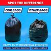 Plastics 25 Gallon Trash Bags (1.6 MIL - 150PCS) 27" x 31" - Large Heavy Duty Can Liners - Plastic Black Garbage Bags for Lawn, Leaf, Contractor, Yard