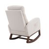 COOLMORE Rocking Chair, Modern Glider Chair, Recliner Armchair with Wood Legs and Side Pocket