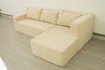 (Video)Compressed Modern Modular Sectional Sofa, L-Shaped Couch Minimalist 2 Pieces Cloud Couch foam Sofa with Pillows for Living Room Apartment