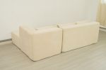 (Video)Compressed Modern Modular Sectional Sofa, L-Shaped Couch Minimalist 2 Pieces Cloud Couch foam Sofa with Pillows for Living Room Apartment
