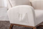 COOLMORE Rocking Chair, Modern Glider Chair, Recliner Armchair with Wood Legs and Side Pocket