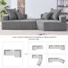 [VIDEO provided][New] Oversized Modular Sectional Sofa,Luxury Boucle Floor Couch Set,Convertible Compressed Couch