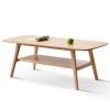 Center table Low Table 100% solid wood Top plate Desk Coffee table Width 80 x Depth 50 x Height 44 cm Study desk Work from home Easy to assemble Natur