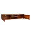 Walnut TV Stand for 70 Inch TV Stands, Media Console Entertainment Center Television Table