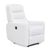 Bloomy 35.5" High-Back Power Recliner Motion Chair, Chiffon White Boucle