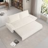 70.1" Queen Pull Out Sofa Bed, 3-in-1 Convertible Sleeper Sofa,Multi-Functional Velvet Loveseat Bed,Beige (Old Sku:W1885134131/W1885P154640)