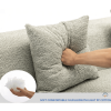 [VIDEO PROVIDED][ New And Upgraded Extended Edition]Modular sofa , modern minimalist style sofa, upholstered , free combination, round fiber fabric