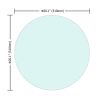 20" Inch Round Tempered Glass Table Top Clear Glass 1/4" Inch Thick Round Polished Edge