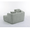 [VIDEO PROVIDED][ New And Upgraded Extended Edition]Modular sofa , modern minimalist style sofa, upholstered , free combination, round fiber fabric