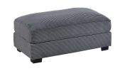 Contemporary Dark Gray 6pc Modular Sectional Set Corduroy Couch LAF & RAF Chairs 2x Armless Chairs 2x Ottomans Living Room Furniture