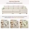 121.3" Sectional Couch Sofa Bed Modular Sofa with Two Movable Ottomans for Living Room (Old SKU:N719S001640A), Beige