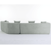 [VIDEO PROVIDED][ New And Upgraded Extended Edition]Modular sofa , modern minimalist style sofa, upholstered , free combination, round fiber fabric