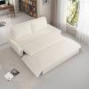70.1" Queen Pull Out Sofa Bed, 3-in-1 Convertible Sleeper Sofa,Multi-Functional Velvet Loveseat Bed,Beige (Old Sku:W1885134131/W1885P154640)