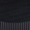 BLACK MDF coffee table 39.37inch Modern Handcraft Drum Coffee Table Round Wood Coffee Table for Living Room, Apartment