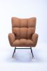 Rocking Chair, Soft Teddy Velvet Fabric Rocking Chair for Nursery