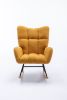 Rocking Chair, Soft Teddy Velvet Fabric Rocking Chair for Nursery