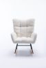 Rocking Chair, Soft Teddy Velvet Fabric Rocking Chair for Nursery