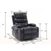 21"seat width,large size Electric Power Lift Recliner Chair Sofa for Elderly, 8 point vibration Massage and lumber heat, Remote Control