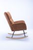Rocking Chair, Soft Teddy Velvet Fabric Rocking Chair for Nursery