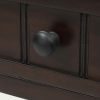 Narrow Console Table, Slim Sofa Table with Three Storage Drawers and Bottom Shelf for Living Room, Easy Assembly
