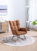 Rocking Chair, Soft Teddy Velvet Fabric Rocking Chair for Nursery