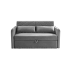 MH" Sleeper Sofa Bed w/USB Port, 3-in-1 adjustable sleeper with pull-out bed, 2 lumbar pillows and side pocket