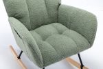Rocking Chair, Soft Teddy Velvet Fabric Rocking Chair for Nursery