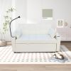 Modern Velvet Loveseat Futon Sofa Couch w/Pullout Bed,Small Love Seat Lounge Sofa with adjustable Reclining Backrest,Toss Pillows, Pockets