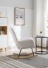 Rocking Chair, Soft Teddy Velvet Fabric Rocking Chair for Nursery