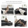 [VIDEO provided][New]118*55" Modern L-shaped Chenille Cloud Sofa with Double Seat Cushions,5-seat Upholstered Indoor Furniture