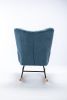 Rocking Chair, Soft Teddy Velvet Fabric Rocking Chair for Nursery