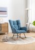 Rocking Chair, Soft Teddy Velvet Fabric Rocking Chair for Nursery