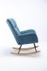 Rocking Chair, Soft Teddy Velvet Fabric Rocking Chair for Nursery