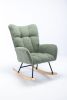 Rocking Chair, Soft Teddy Velvet Fabric Rocking Chair for Nursery
