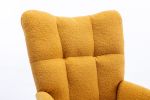 Rocking Chair, Soft Teddy Velvet Fabric Rocking Chair for Nursery