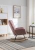 Rocking Chair, Soft Teddy Velvet Fabric Rocking Chair for Nursery