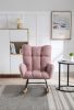 Rocking Chair, Soft Teddy Velvet Fabric Rocking Chair for Nursery