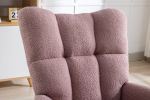 Rocking Chair, Soft Teddy Velvet Fabric Rocking Chair for Nursery