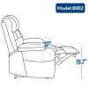 Brown Dual Motor Infinite Position Up to 350 LBS Chenille Power Lift Recliner Chair