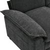 [VIDEO provided][New]118*55" Modern L-shaped Chenille Cloud Sofa with Double Seat Cushions,5-seat Upholstered Indoor Furniture