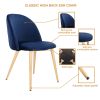 Living Room Chairs Velvet Chairs Side Chairs Modern Style Upholstered Armchairs for Leisure, Restaurant, Makeup, Set of 2